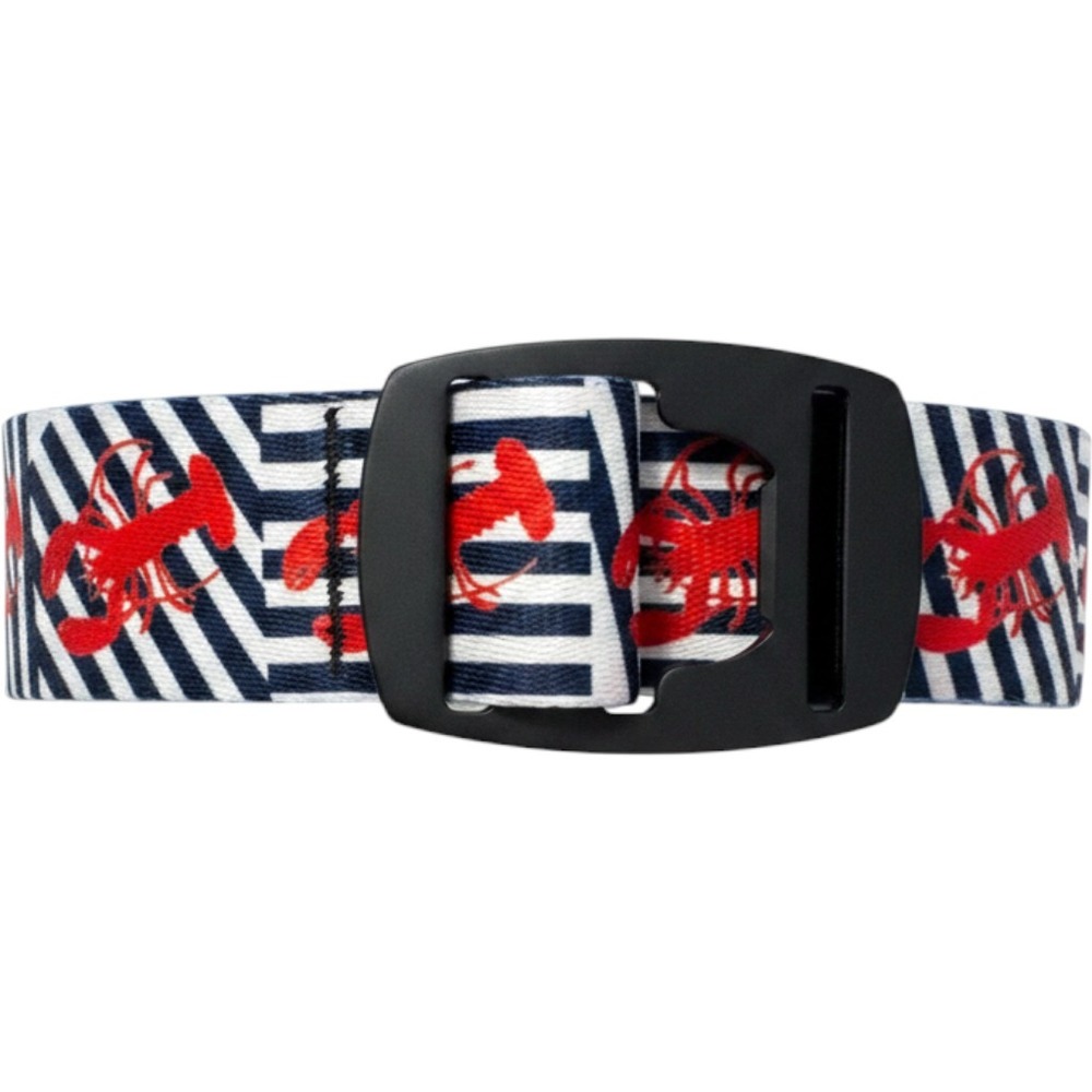 Croakies webbed bottle opener belt red lobster nautical striped pattern NWT